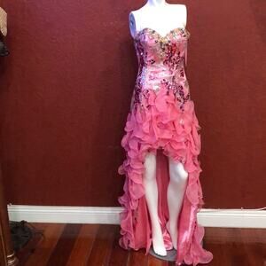 Amelia Couture #708 High/low  Dress lace up 8